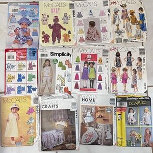 Vintage Sewing Pattern Collection bundle 12 patterns